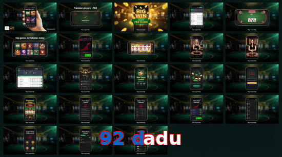 Main screen of 92 Dadu bet page for PK players